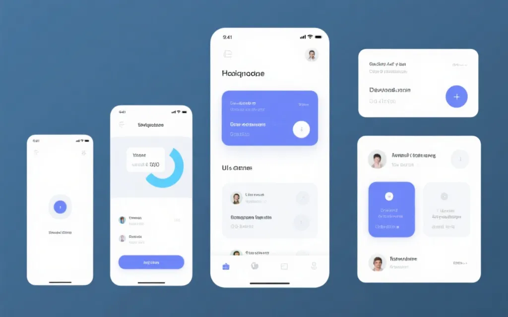 现代化多端界面，信息卡片式布局
